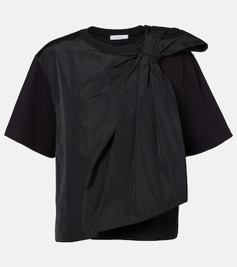 Colle bow-detail cotton jersey T-shirt | Max Mara