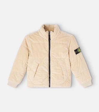 Compass cotton-blend corduroy jacket | Stone Island Junior