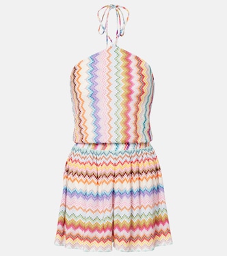 Zigzag halterneck lamé romper | Missoni