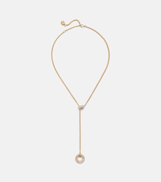 Orbit Lariat 18kt gold necklace with diamonds | Shay Jewelry