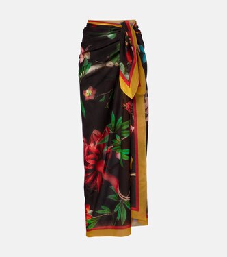 Zooflora Placée cotton beach cover-up | La DoubleJ