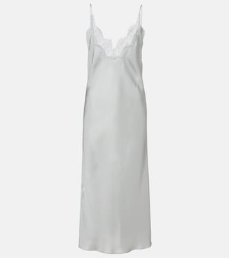 Lace-trimmed silk slip dress | Róhe