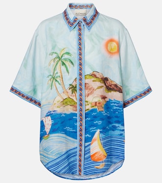 Printed linen shirt | Alémais