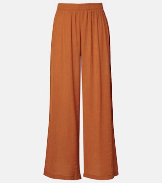 Mika seersucker wide-leg pants | Jade Swim