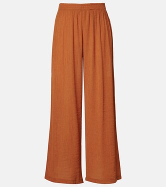 Mika seersucker wide-leg pants | Jade Swim
