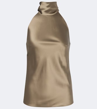 Top Chiltons de satén con lazada | Ralph Lauren Collection