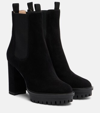 Ankle Boots Barry aus Veloursleder | Gianvito Rossi