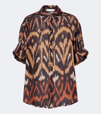 Aster printed silk habutai shirt | Zimmermann