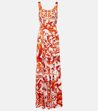 Majolica organza midi dress | Dolce&Gabbana