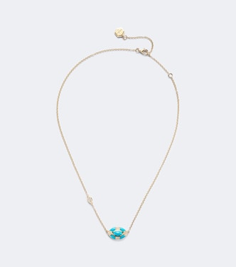 Riviera 18kt gold necklace with turquoise and diamonds | Shay Jewelry