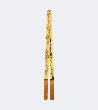 Fringed silk twill scarf | Etro