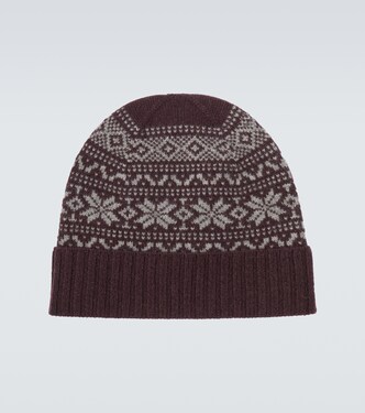 Fair Isle intarsia cashmere beanie | Eleventy