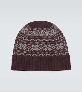 Fair Isle intarsia cashmere beanie | Eleventy