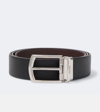 Reversible Saffiano leather belt | Prada