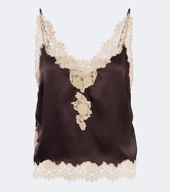 Kira lace-trimmed silk satin camisole | Dôen