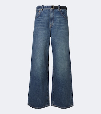 Belted wide-leg jeans | Sacai
