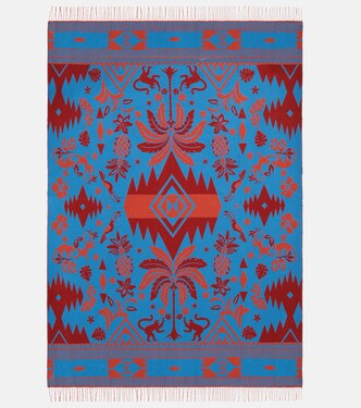 Explosion of Nature Summer jacquard throw | Alanui