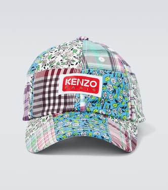 Checked cotton and silk baseball cap | Kenzo