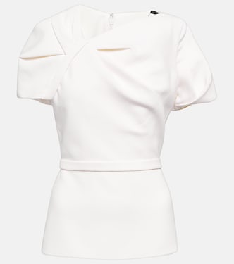 Peplum crêpe top | Safiyaa