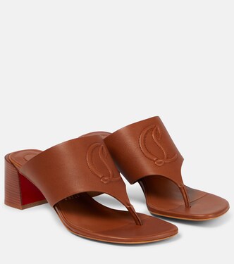 CL Tongamule leather sandals | Christian Louboutin