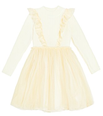 Flovos ribbed-knit tulle dress | Donsje