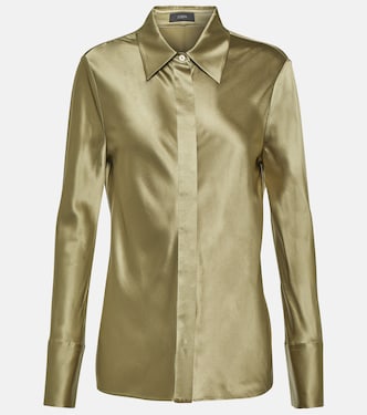 Brunel silk satin blouse  | Joseph