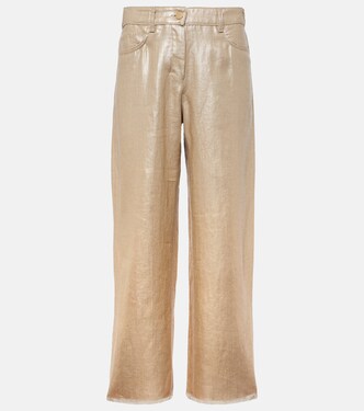 Weite High-Rise-Hose aus Leinen | 'S Max Mara