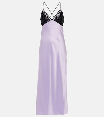 Robe aus Seidensatin mit Spitze | The Sei