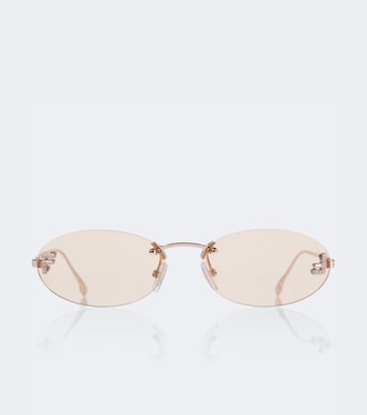 Fendi First Crystal oval sunglasses | Fendi