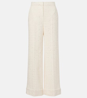 Sequined tweed wide-leg pants | Valentino