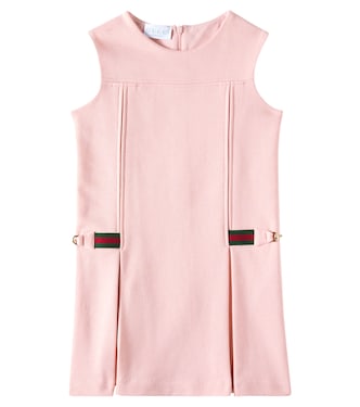 Web Stripe cotton dress | Gucci Kids