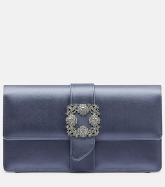 Capri embellished satin clutch | Manolo Blahnik