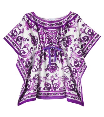 Majolica cotton dress | Dolce&Gabbana Kids