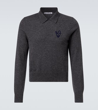 Jacquard wool and yak polo sweater | Acne Studios
