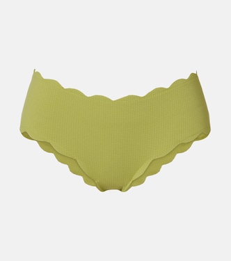 Spring scalloped mid-rise bikini bottoms | Marysia