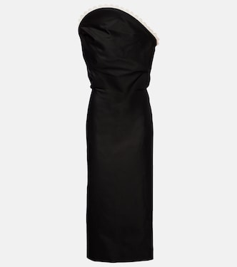 Vestido midi de algodón con croché | Magda Butrym