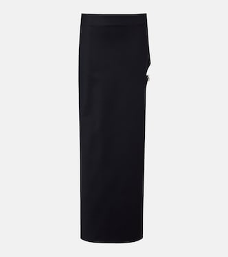 Garter cotton-blend jersey maxi skirt | Coperni