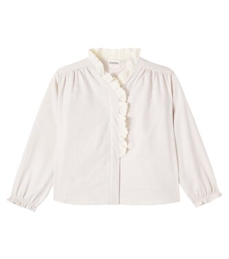Malaca ruffled cotton blouse | Cozmo