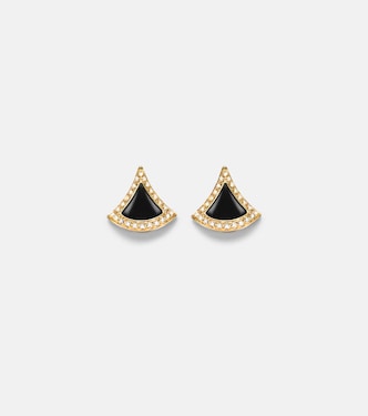 Divas' Dream 18kt gold earrings with onyx and diamonds | Bvlgari