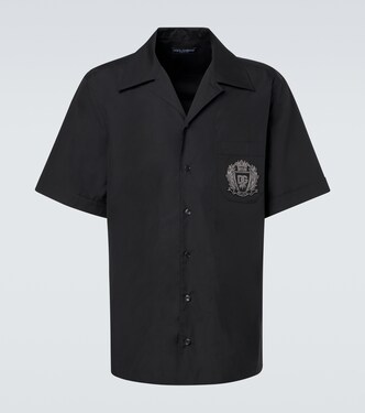 Logo cotton poplin bowling shirt | Dolce&Gabbana
