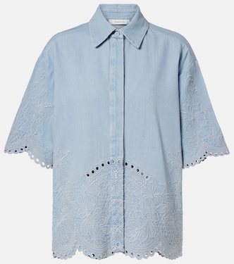 Daylight broderie anglaise denim shirt | Zimmermann