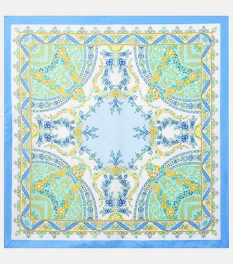 Floral silk twill scarf | Etro