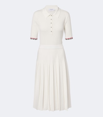 Vestido polo acanalado de algodón | Thom Browne