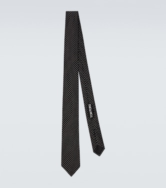 Polka-dot silk jacquard tie | Tom Ford