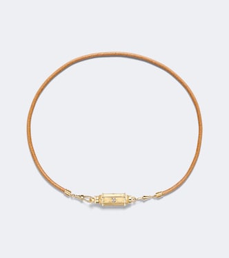Collier en or 18 ct, cuir et diamants | Marie Lichtenberg