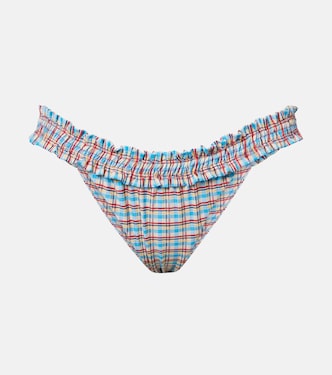 Esterel checked ruffled bikini bottoms | Faithfull