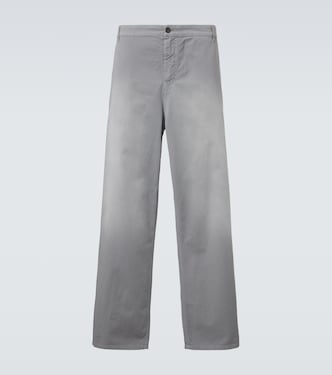 Cotton twill wide-leg pants | Miu Miu