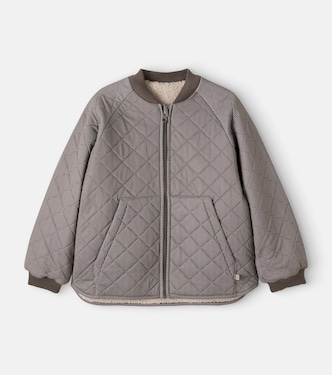 Lake quilted reversible striped jacket | Wheat