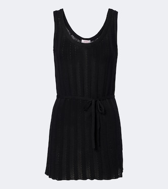 Tangente belted knitted cotton-blend top | Eres