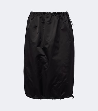 Jupe midi en satin de soie | Prada